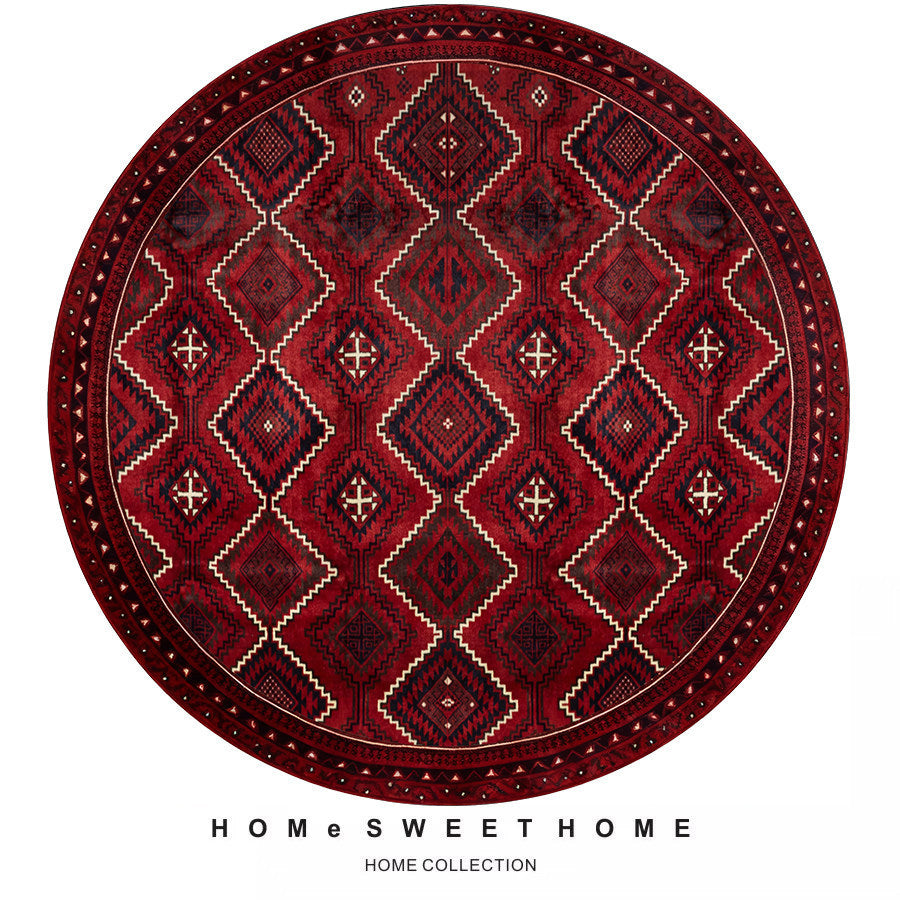 Vintage-Inspired Round Area Rug
