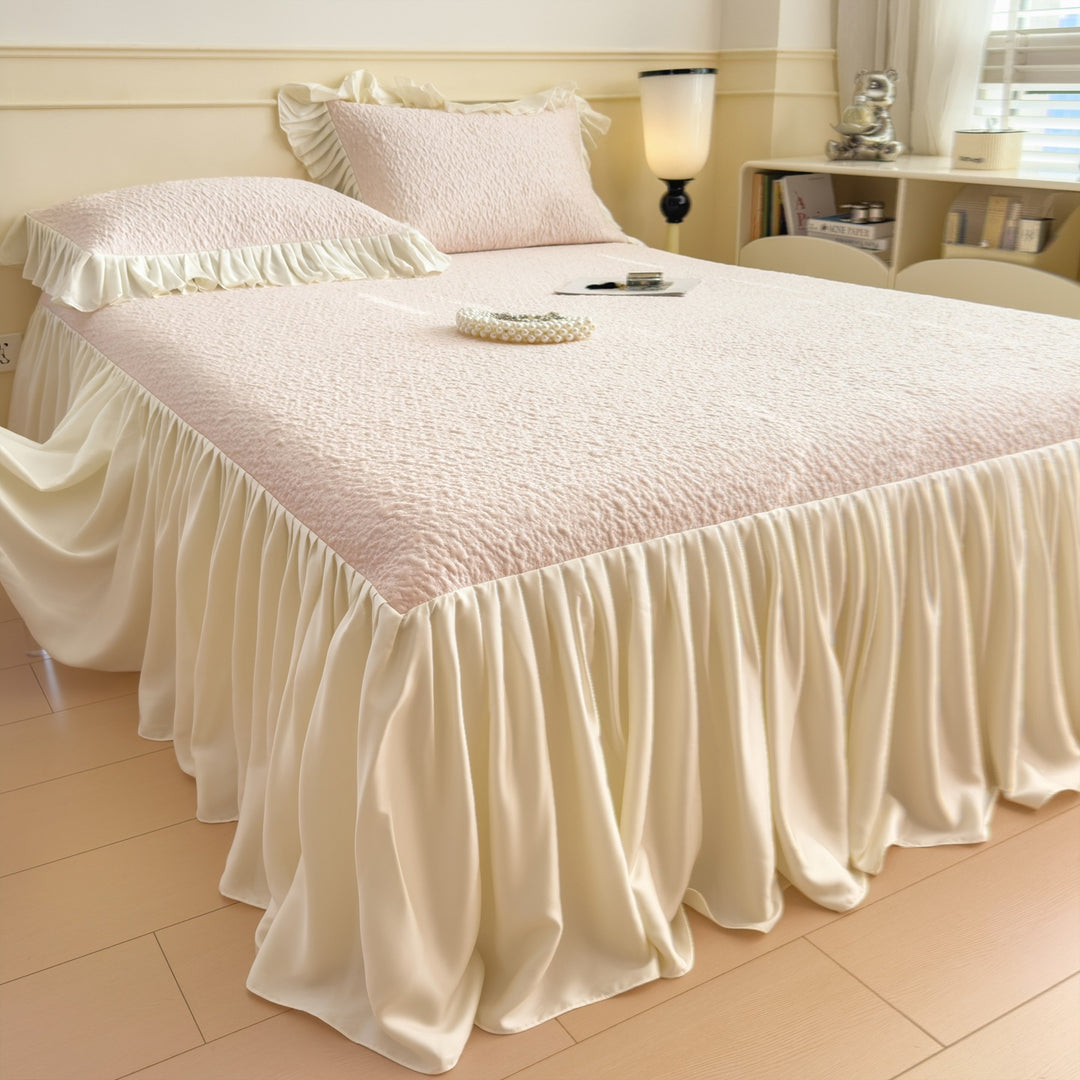 Elegant Ruffled Bed Cover Set