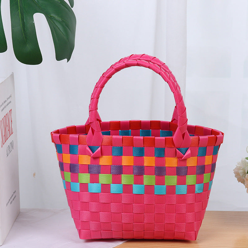 Colorful woven shopping bag Stornfield