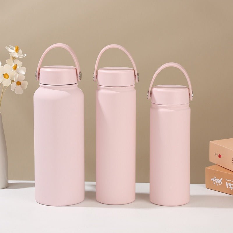 Women's double-walled insulated water bottle with practical carrying handle Stornfield
