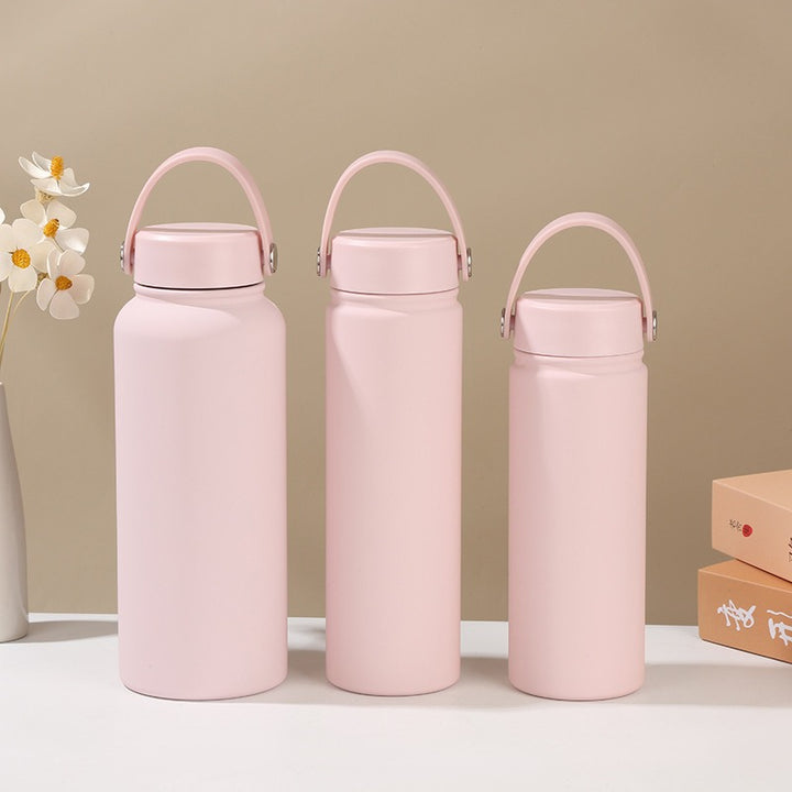 Women's double-walled insulated water bottle with practical carrying handle Stornfield