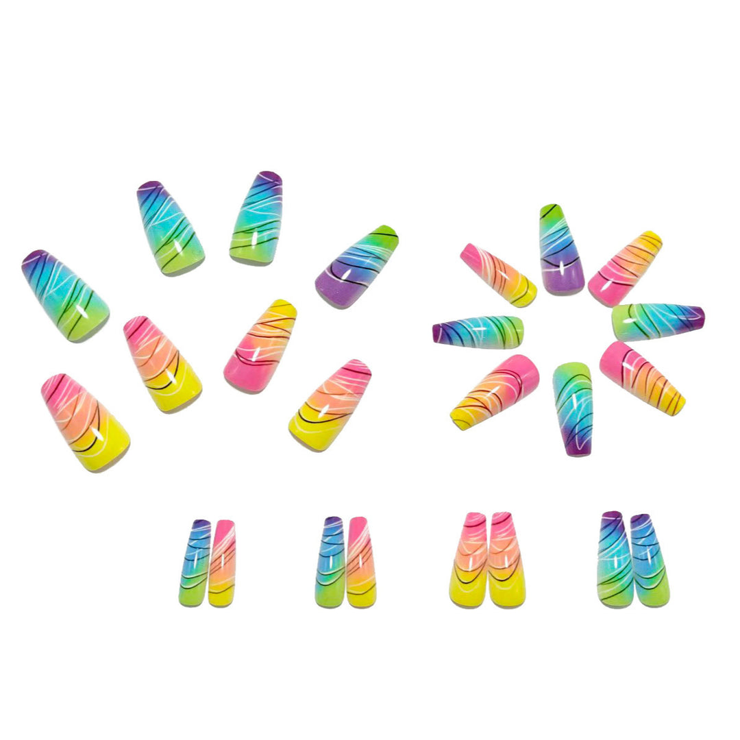 Nail set with elegant glitter design Stornfield