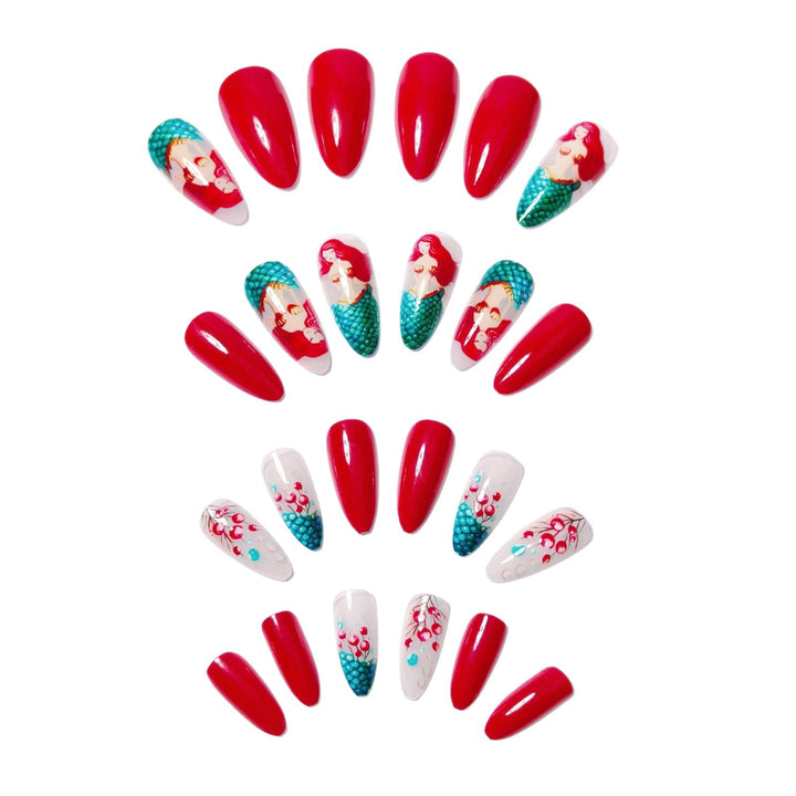 Mermaid motif artificial nails Stornfield