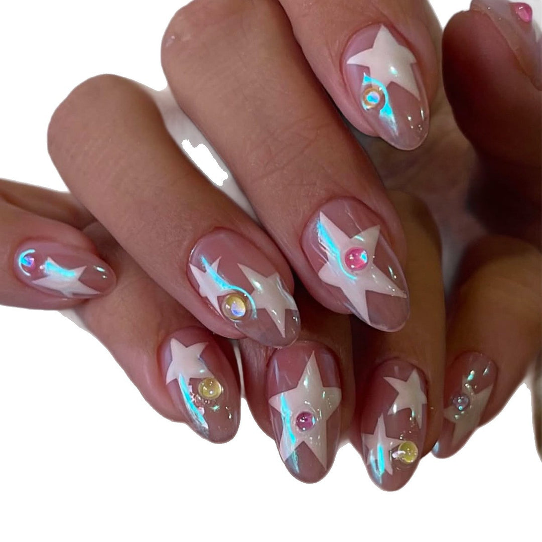Artificial nails with sparkling star design Stornfield