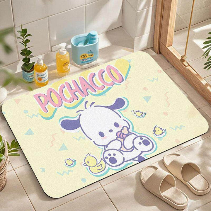 Cartoon-Themed Absorbent Bath Mat