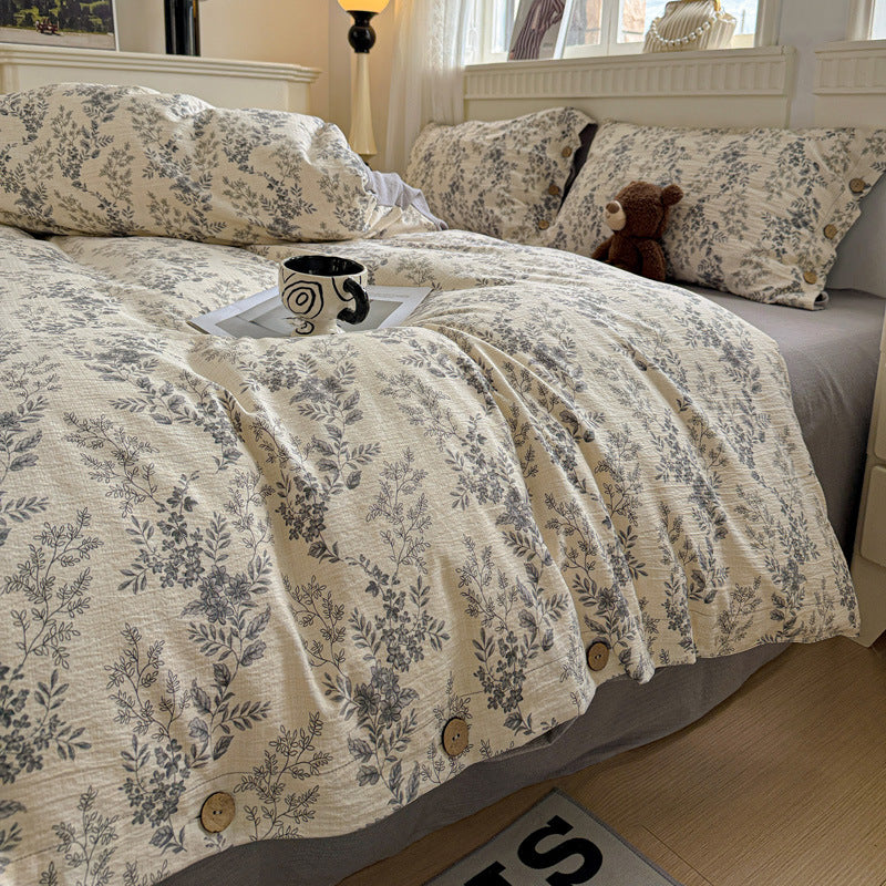 Elegant Floral Patterned Duvet Cover Set