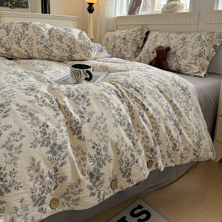 Elegant Floral Patterned Duvet Cover Set