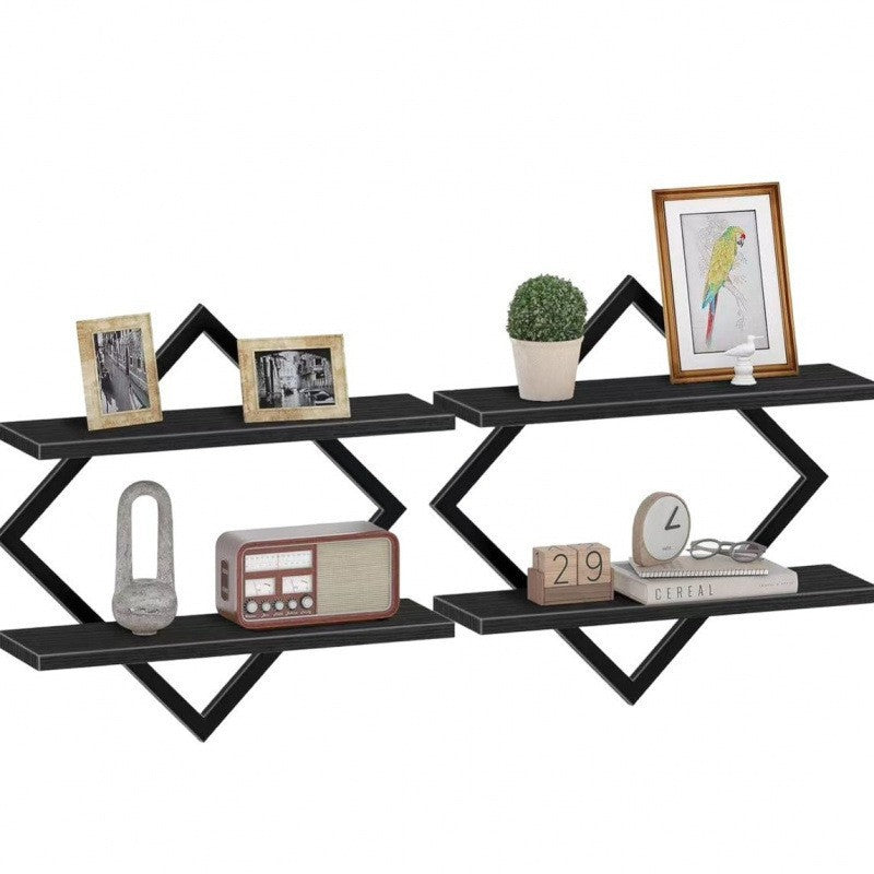 Wall shelf with modern zigzag design Stornfield