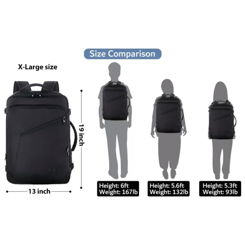 Multifunctional travel backpack with integrated storage compartments and ergonomic design Stornfield