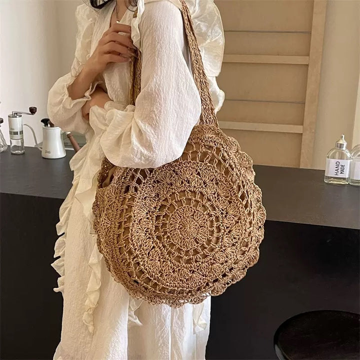Hand-knotted Round Bag Stornfield