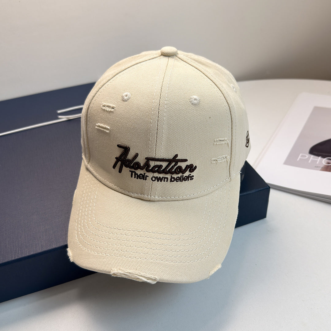 Women's Distressed Embroidered Baseball Cap Stornfield