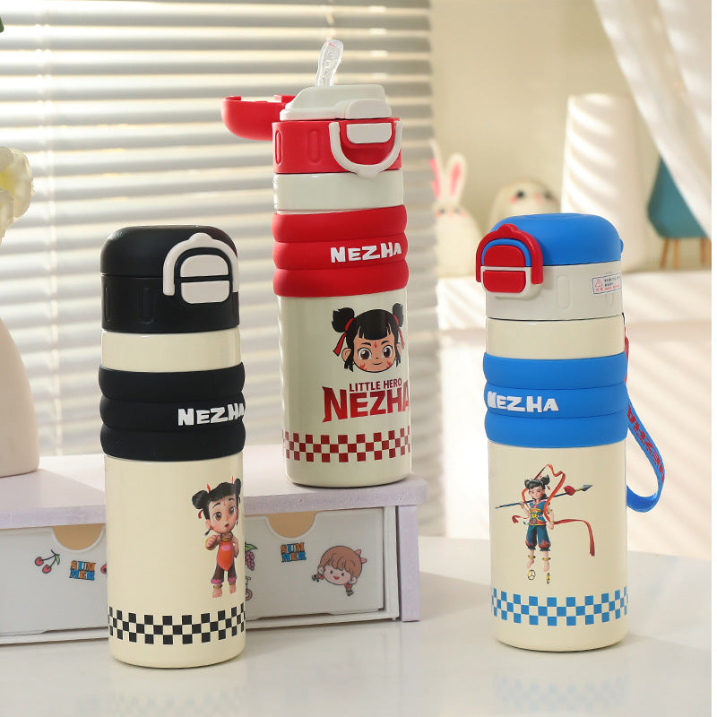 Women's Insulated Bottle with Playful Design and Practical Carry Handle Stornfield