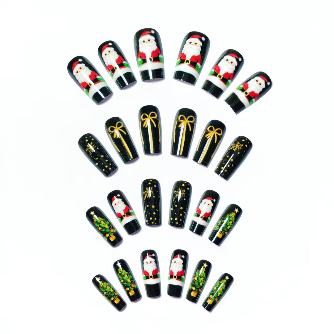 Artificial nails with festive Christmas motif Stornfield