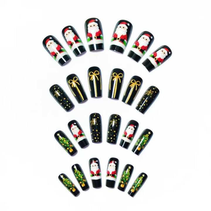 Artificial nails with festive Christmas motif Stornfield