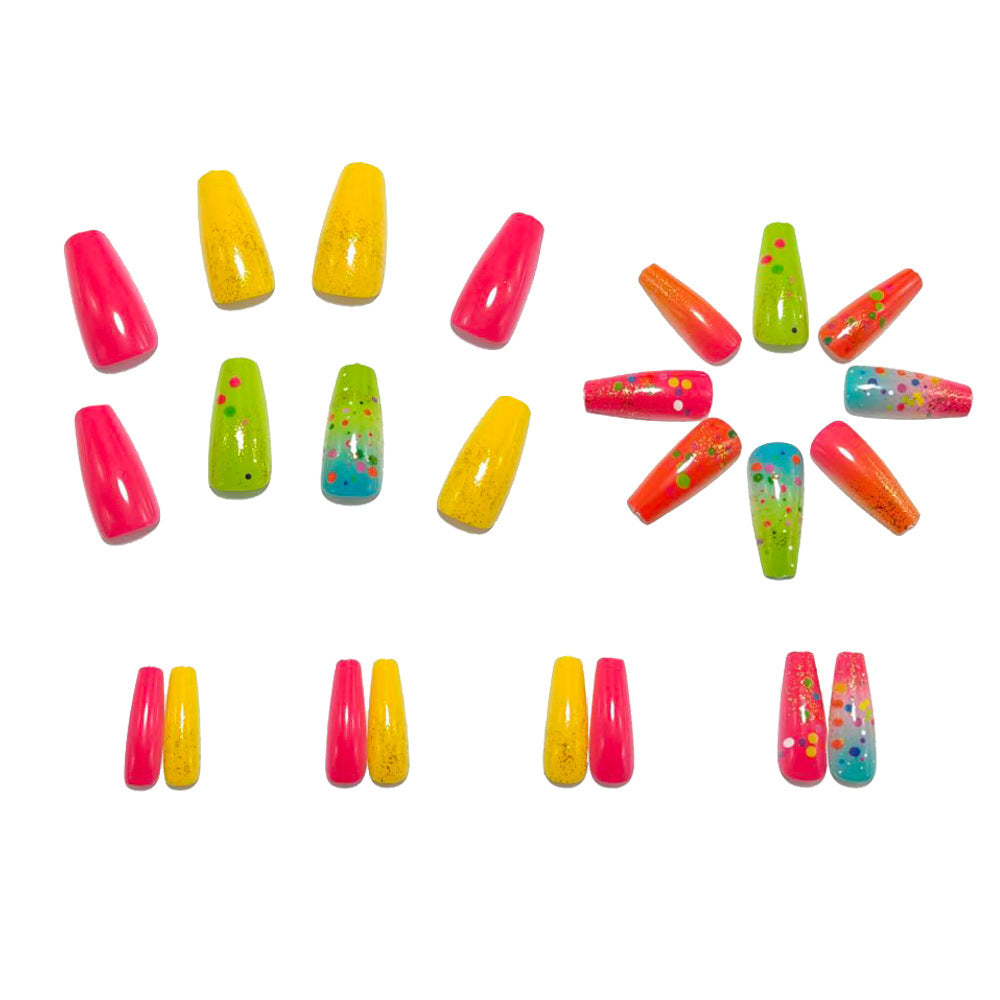 Creative artificial nails with glitter and gradient effects Stornfield