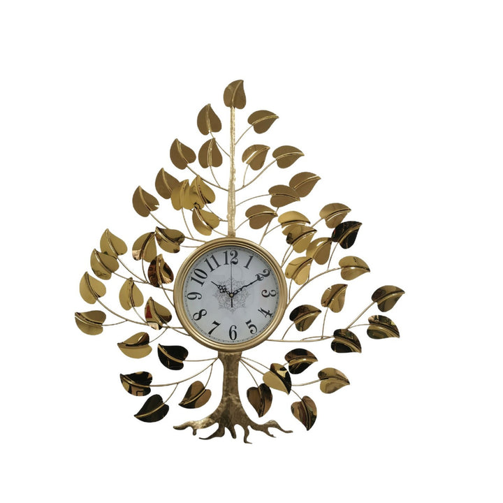 Decorative Wall Clock with Floral Design Stornfield