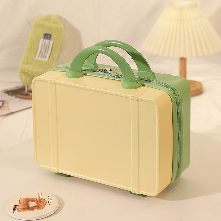 structured hard-shell vanity travel case with dual top handles and lockable zipper Stornfield
