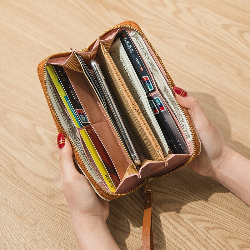 Stylish wallet with heart appliqués Stornfield