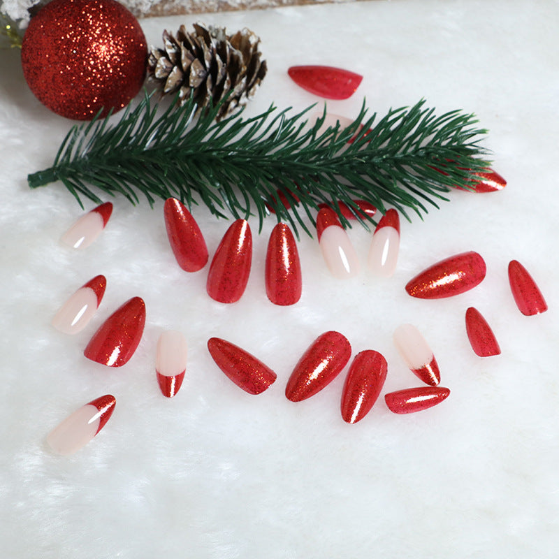 Glittery Stiletto Press-On Nail Tips Stornfield