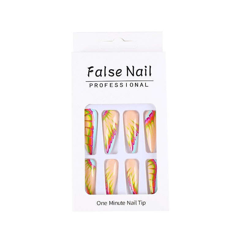 Creative artificial nails with modern wave pattern Stornfield
