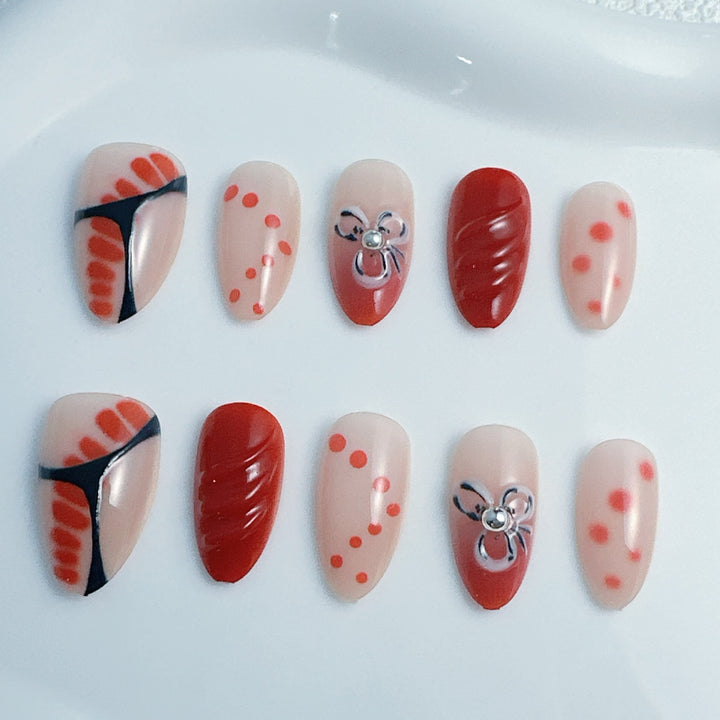 Creative Art Nails Set with Decorative Accents Stornfield