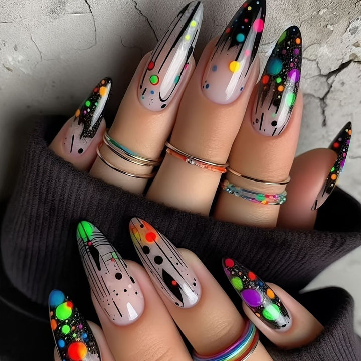 Floral Art Acrylic Nail Set Stornfield