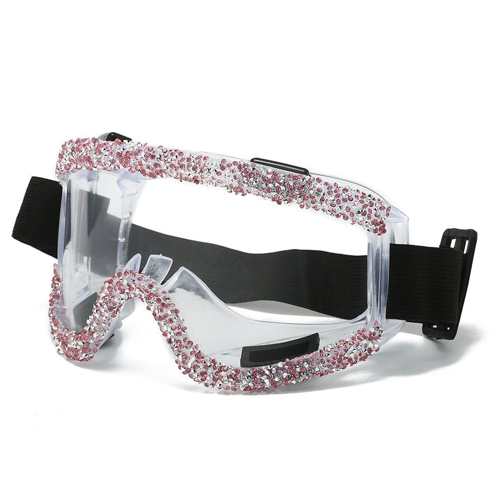 Women's glamorous ski goggles with sparkling decorative frame Stornfield