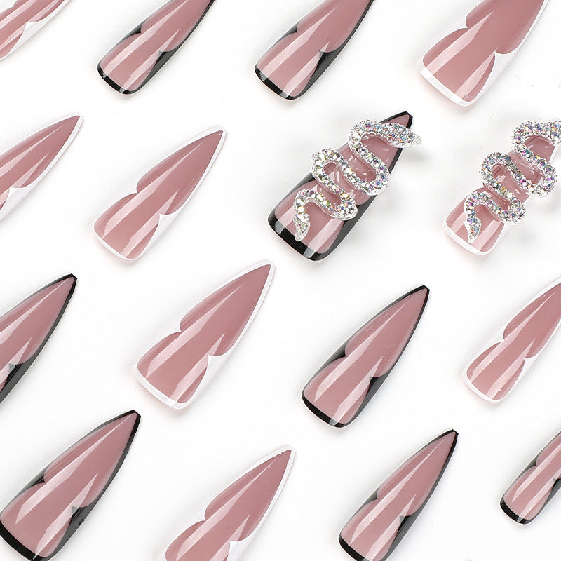 Artistic Nail Extensions with Elegant Stiletto Design Stornfield