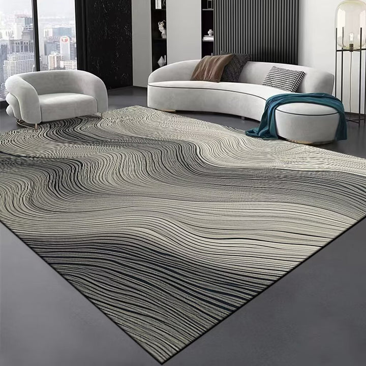 Contemporary Wave Pattern Area Rug Stornfield