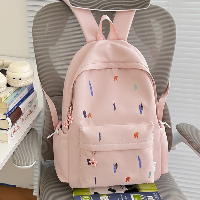 Lightweight Backpack with Cute Embroidered Design Stornfield