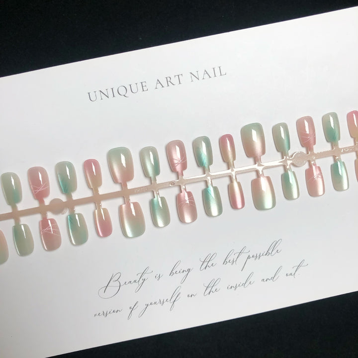 Artistic Ombre Press-On Nail Design Set