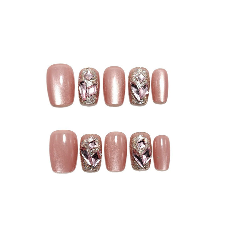 Artificial nails with glitter and crystal accents Stornfield