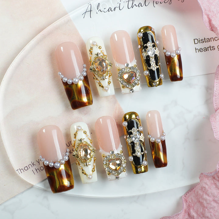 Artificial nail set with exquisite decorations Stornfield
