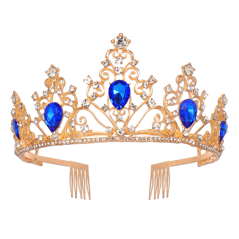 Girl crown with sparkling crystals and elegant birthday sash set Stornfield