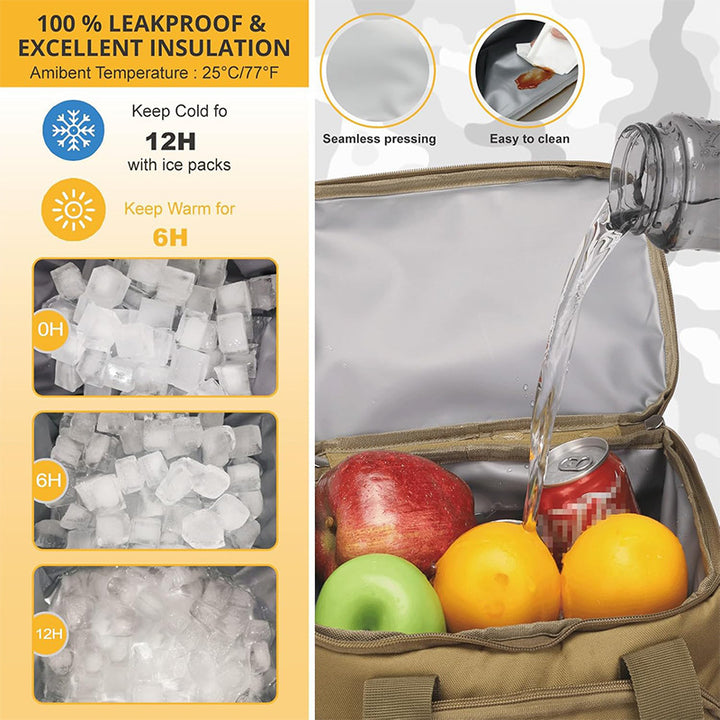 Insulated cooler backpack with multiple compartments Stornfield