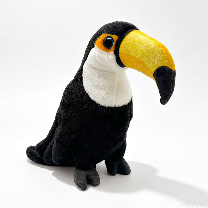 Lifelike Plush Parrot Toy with Embroidered Beak and Poseable Feet Stornfield