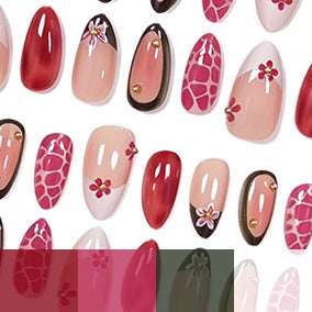 Elegant Floral Patterned Press-On Nail Art Stornfield