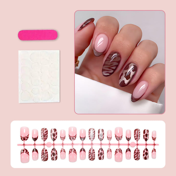 Artificial nail set with modern animal and pattern designs Stornfield