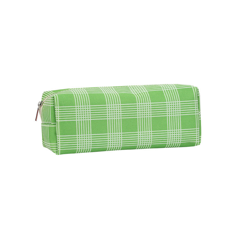 Plaid Canvas Pencil Case