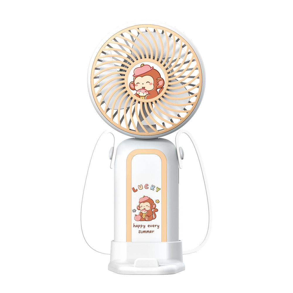 Women Portable Hand Fan with Funny Monkey Design Stornfield