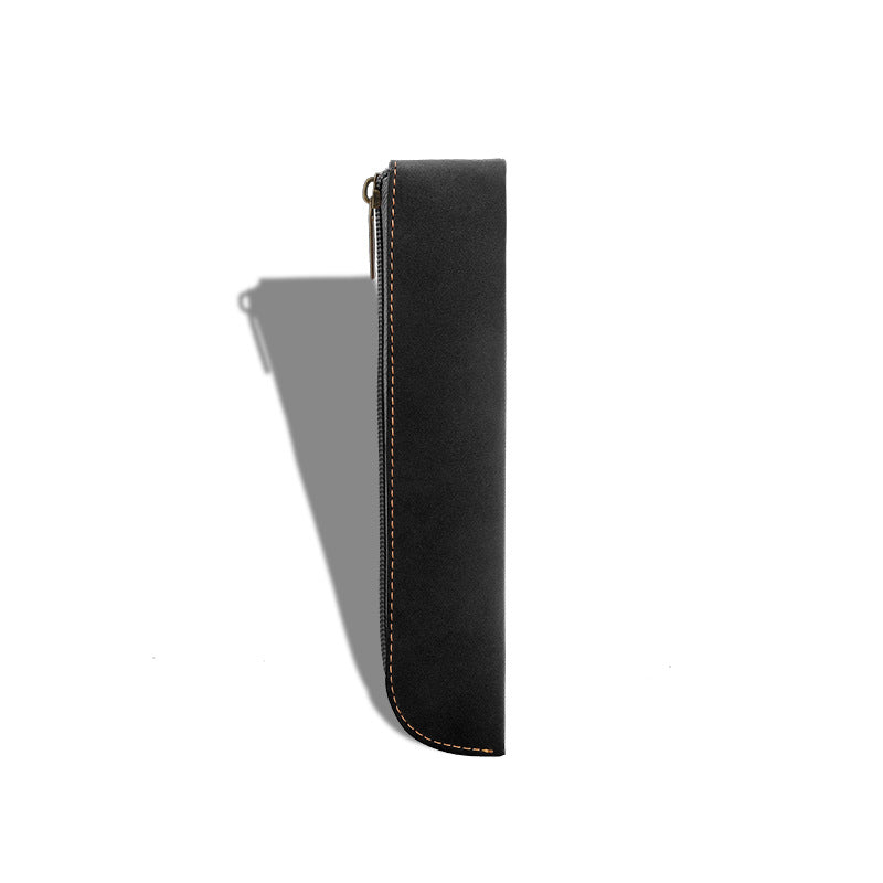 Luxury Leather Zippered Pencil Case