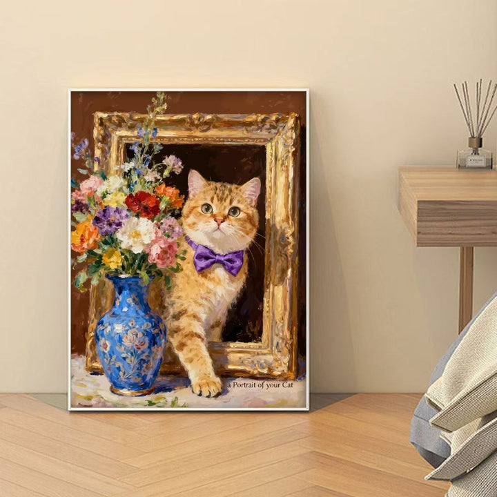 Decorative Cat-Themed Art Print Stornfield