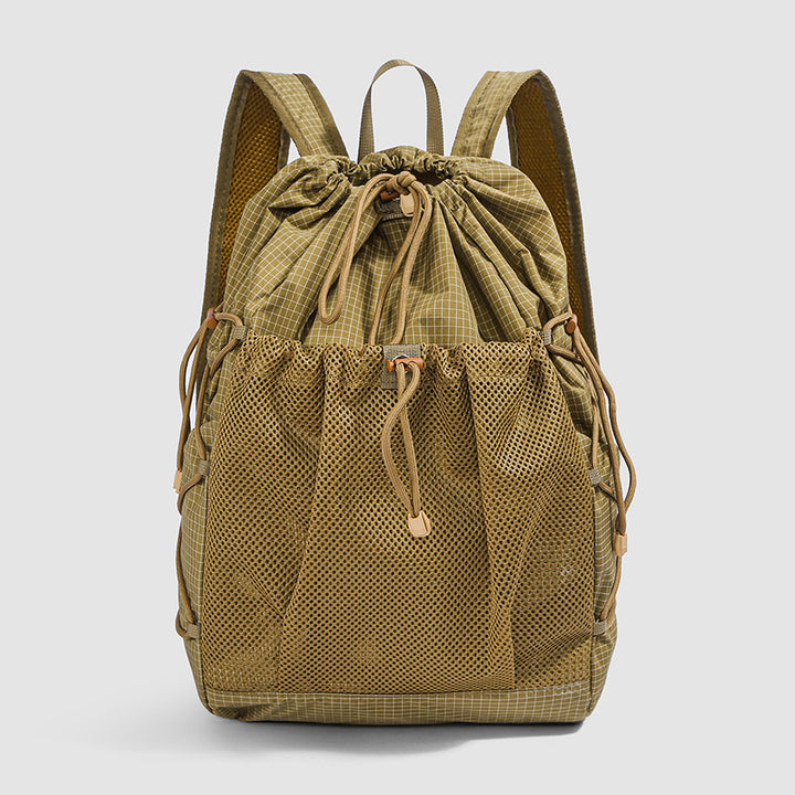 Versatile Mesh-Panel Drawstring Backpack Stornfield