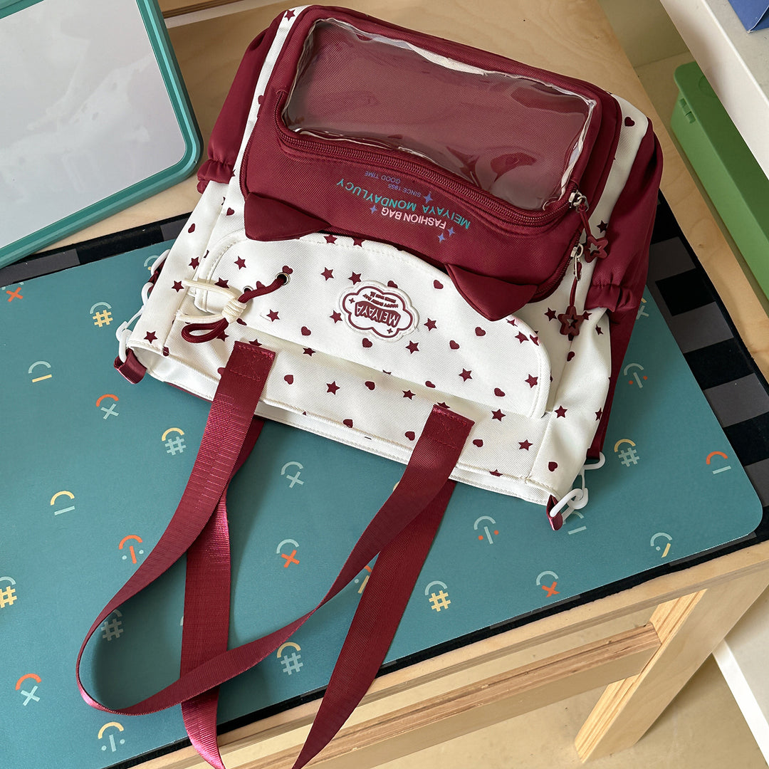 Stylish Water-Resistant Star-Patterned Backpack Stornfield