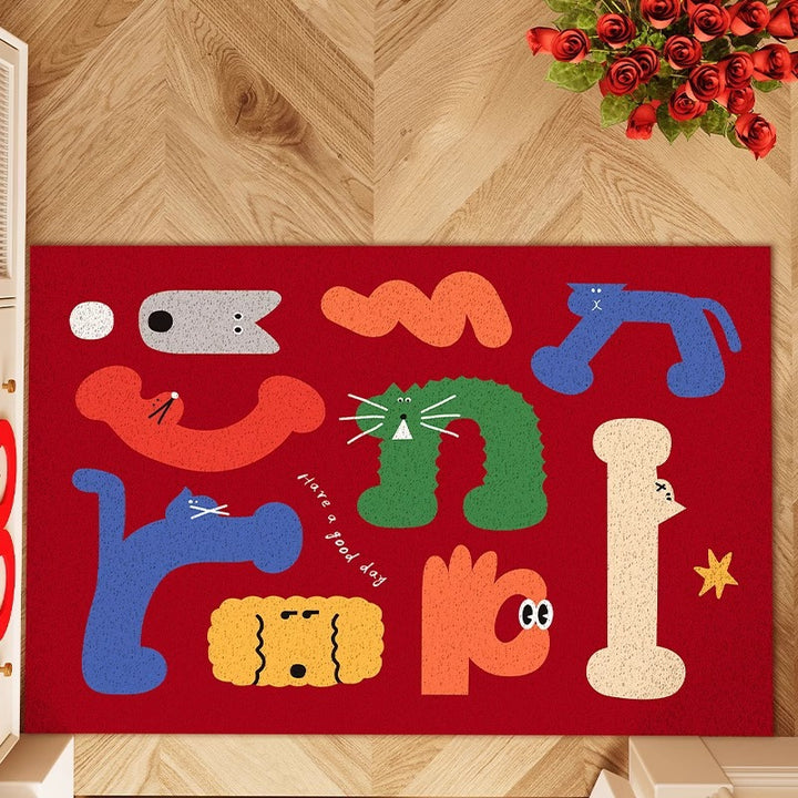 Decorative Heart Pattern Area Mat