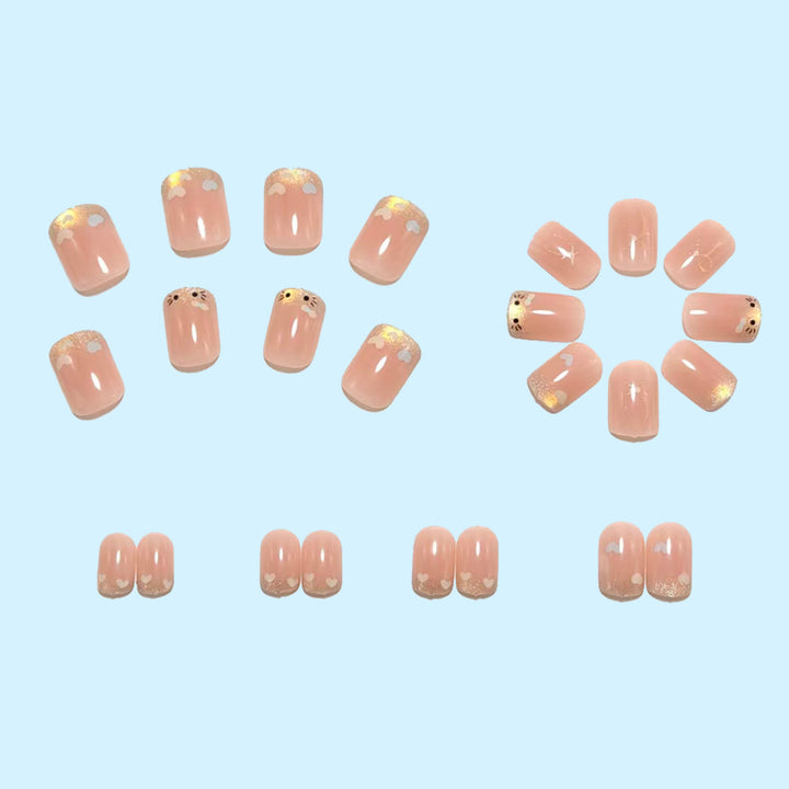 Artificial nails with luxurious glitter details Stornfield