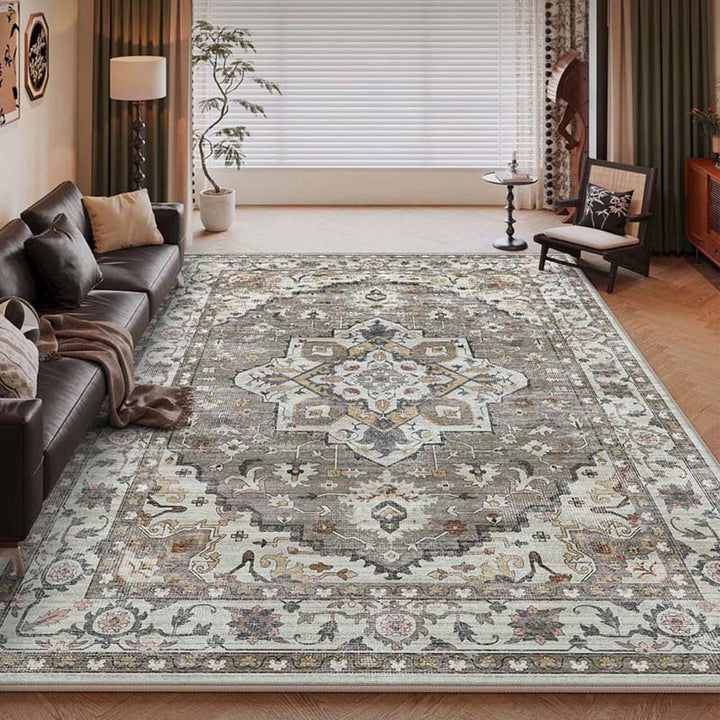 Vintage Floral Pattern Area Rug