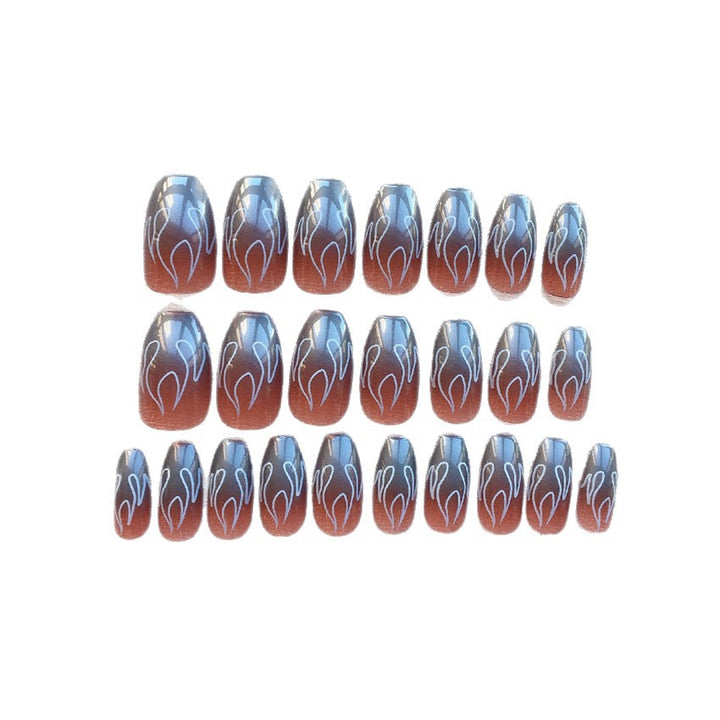 Abstract Flame Design Press-On Nails
