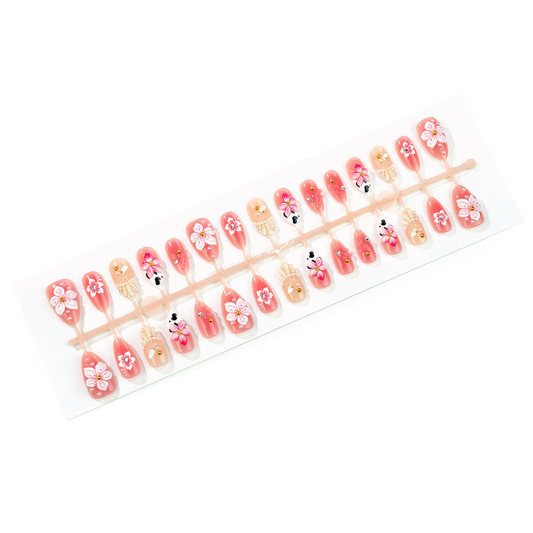Artistic Floral Press-On Nail Art Set Stornfield 1790636557