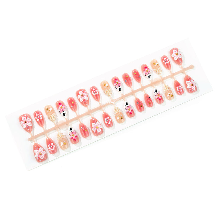 Artistic Floral Press-On Nail Art Set Stornfield 1790636557